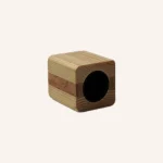درب چوبی عطر مکعب سایز ۳۰ میلیمتر دو رنگ چوب راش و چوب روسی