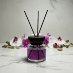 شیشه دیفیوزر خوشبوکننده محیط استوانه همراه درپوش چوبی