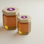 درب شیشه عسل چوبی مدل شش‌ ضلعی