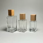 کالکشن شیشه عطر با درب چوبی عطر مستطیلی
