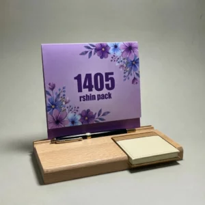 پایه چوبی تقویم رومیزی مدل یادداشت تولید با چوب طبیعی